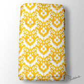 Yellow Digital Printed Ikat Wholesale Fabric For Dress